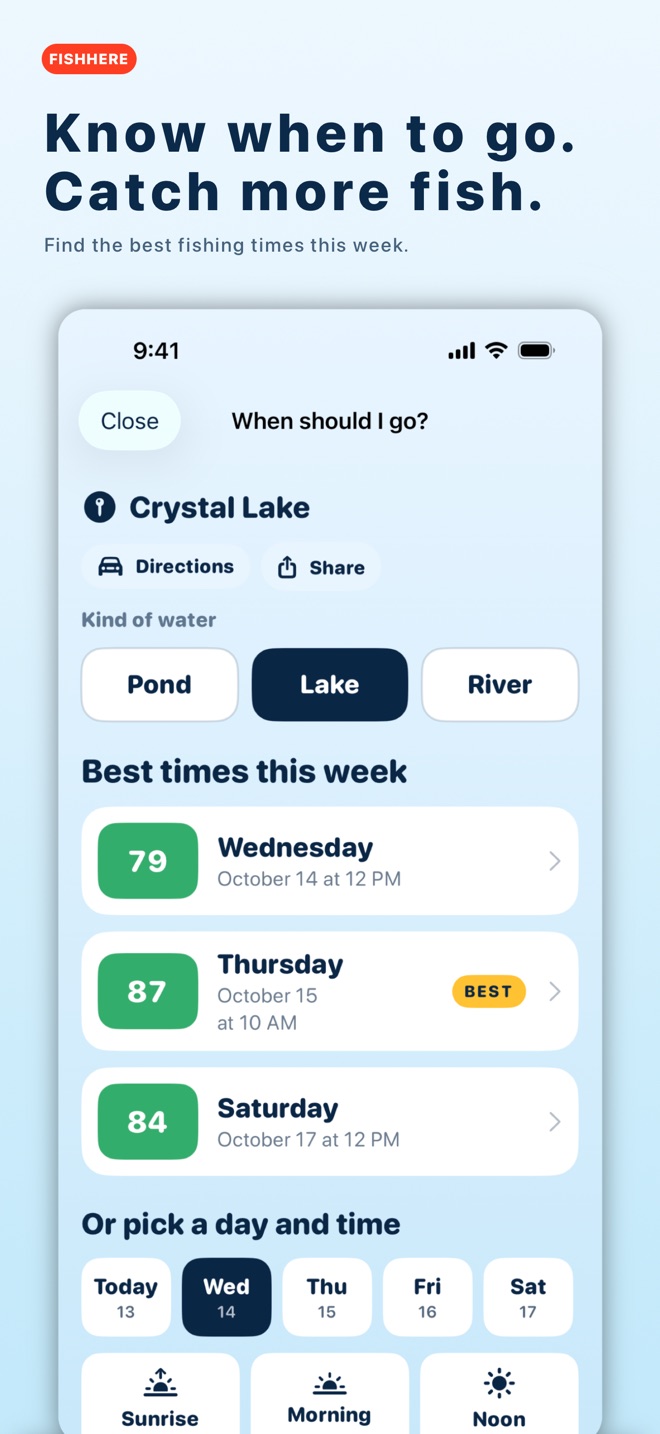 Know when to go. Catch more fish.